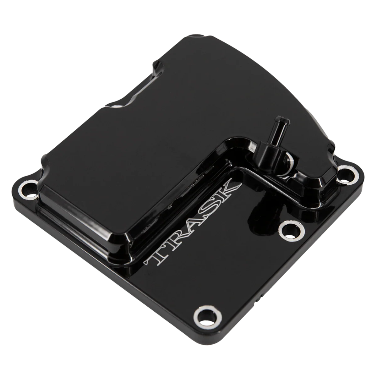 Trask Performance TP-TM-2041BK CheckM8 Vented Transmission Top Cover Black for Milwaukee-Eight Touring 17-Up/Softail 18-Up