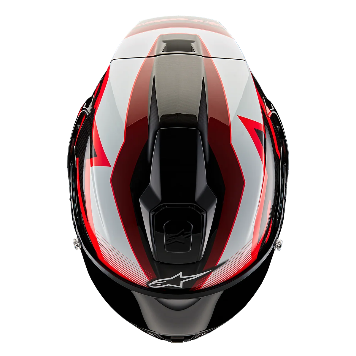Alpinestars Supertech R10 Team Gloss Black Carbon/Red/White Helmet