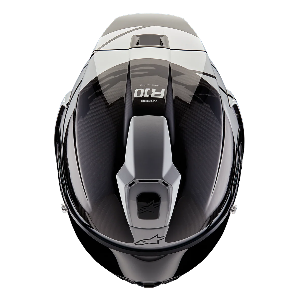 Alpinestars Supertech R10 Element Gloss Black Carbon/Silver/Black Helmet