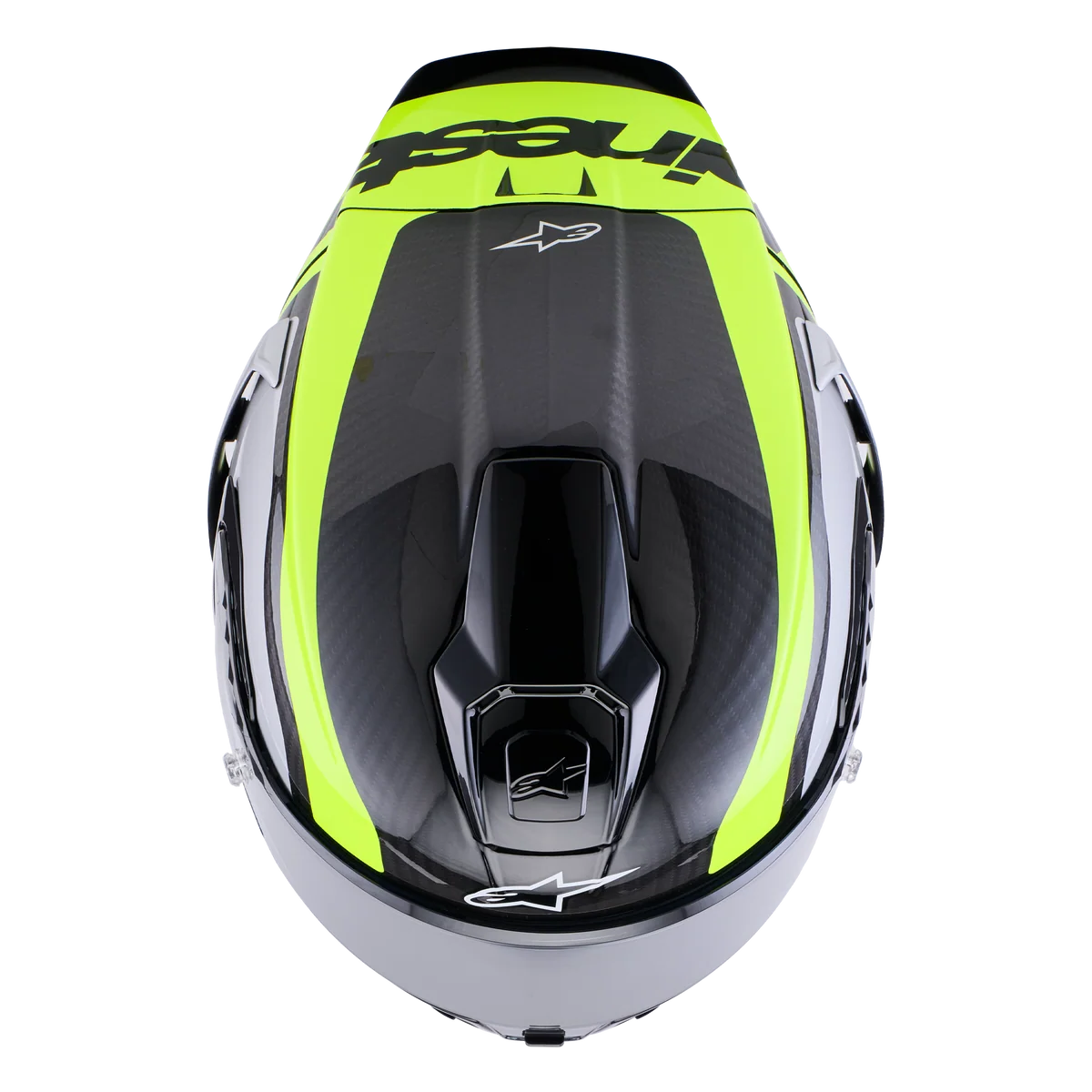 Alpinestars Supertech R10 Arius Gloss Black/Silver/Fluro Yellow Helmet