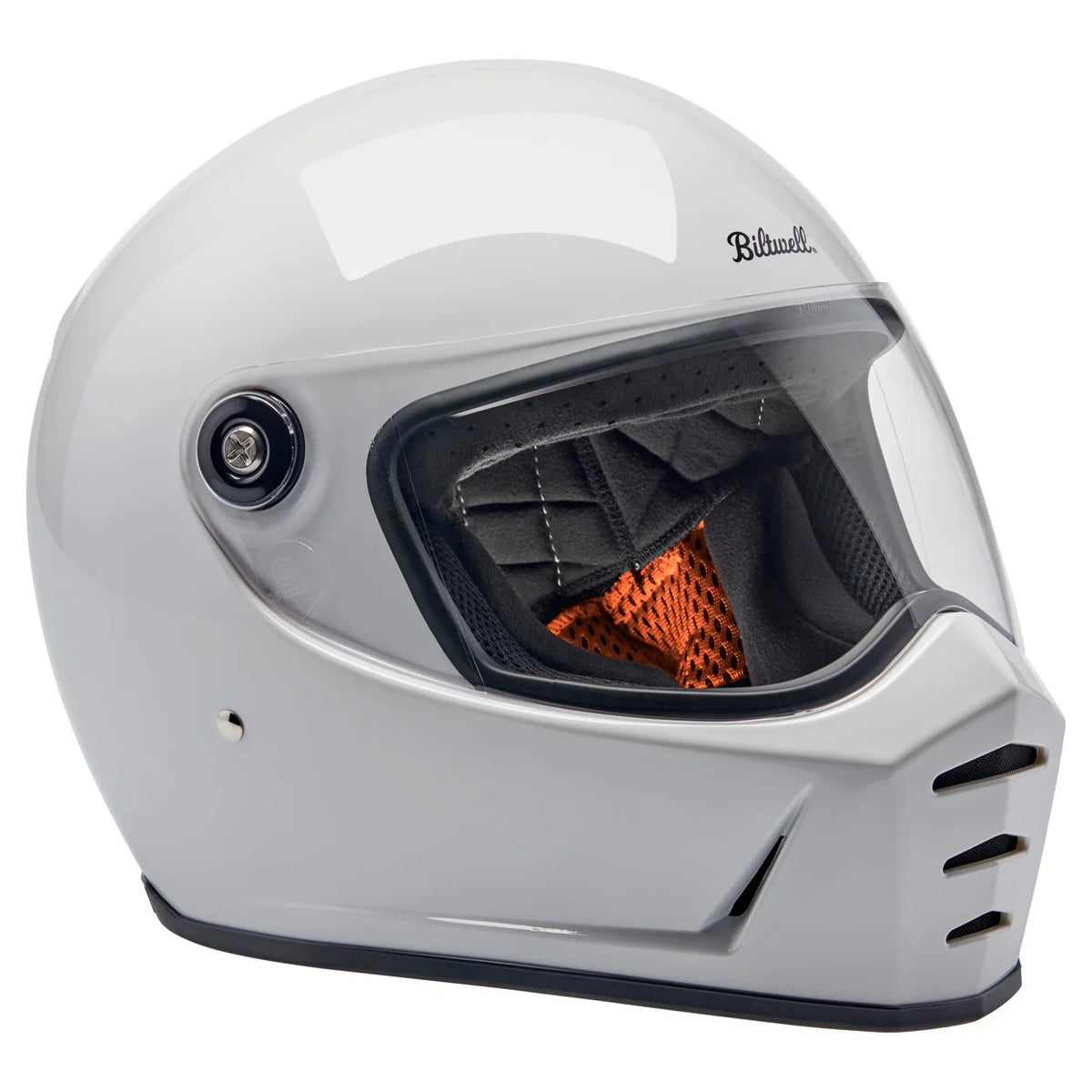 Biltwell Lane Splitter Gloss White Helmet