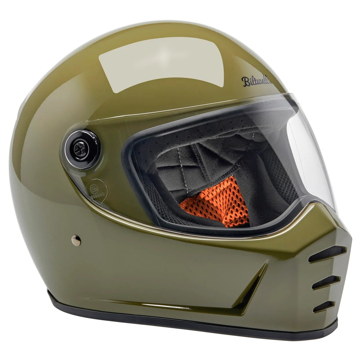 Biltwell Lane Splitter Gloss Olive Green Helmet