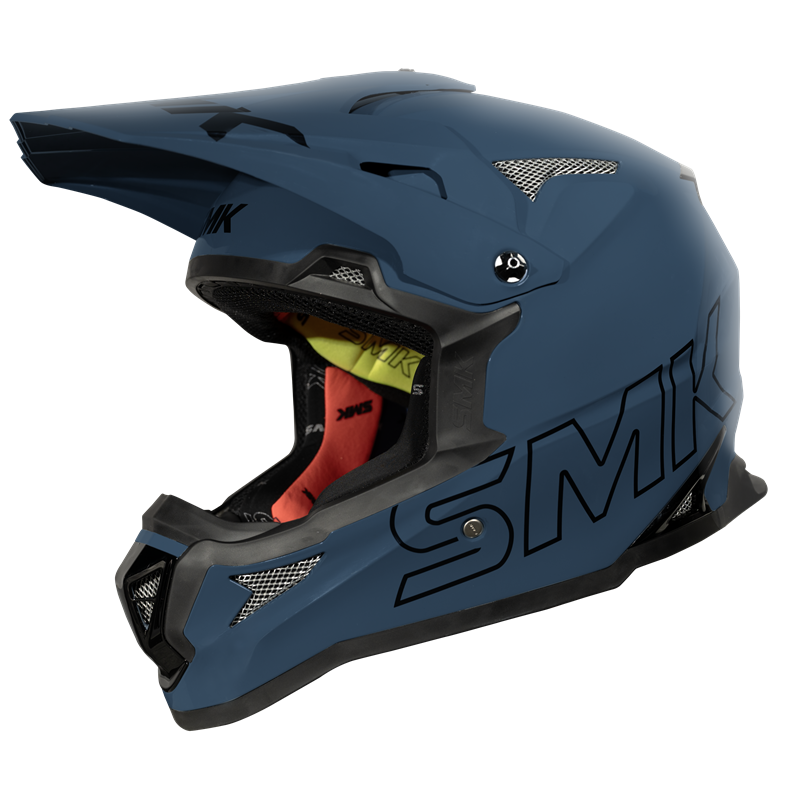 SMK Allterra Solid Gloss Sharkskin Blue GL201 Helmet