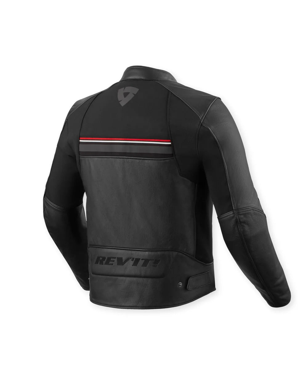 REV'IT! Mile 2 Black/Red Leather Jacket