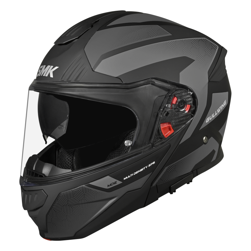 SMK Gullwing Sonic Matte Black/Grey MA266 Helmet