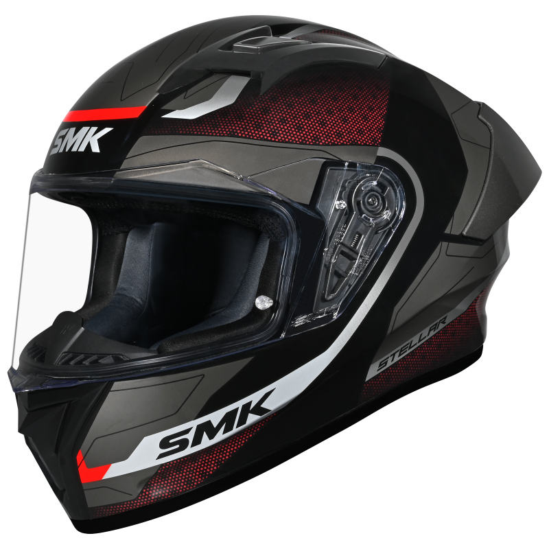 SMK Stellar Sport Flight Gloss Black/Red/Grey GL236 Helmet