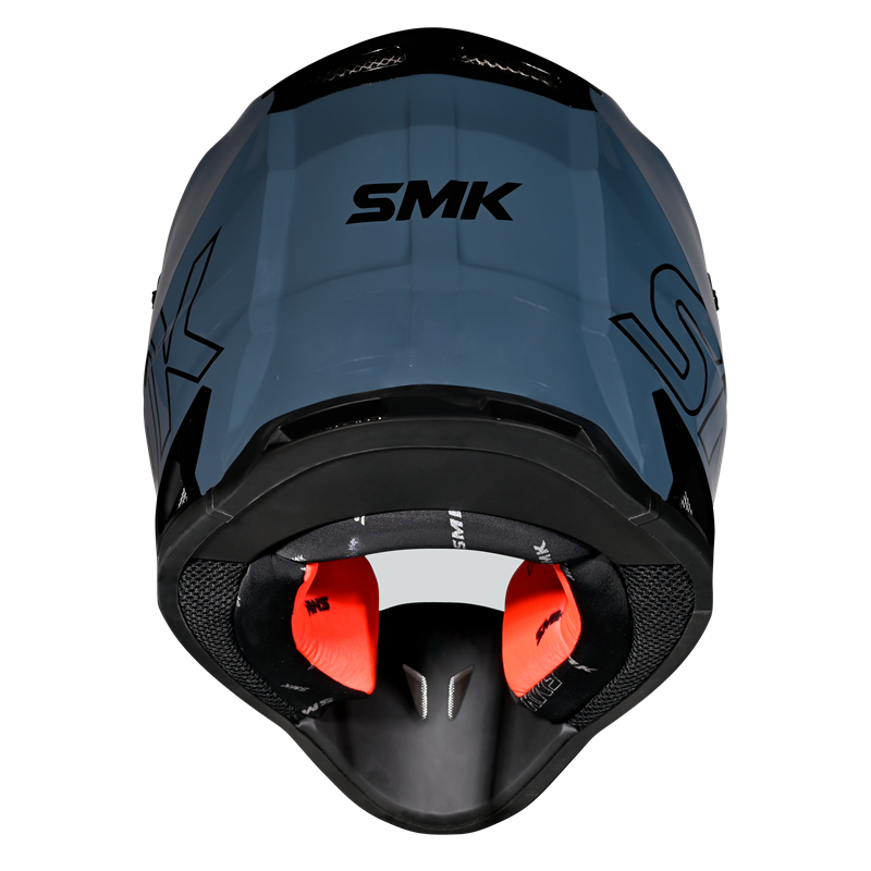 SMK Allterra Solid Gloss Sharkskin Blue GL201 Helmet
