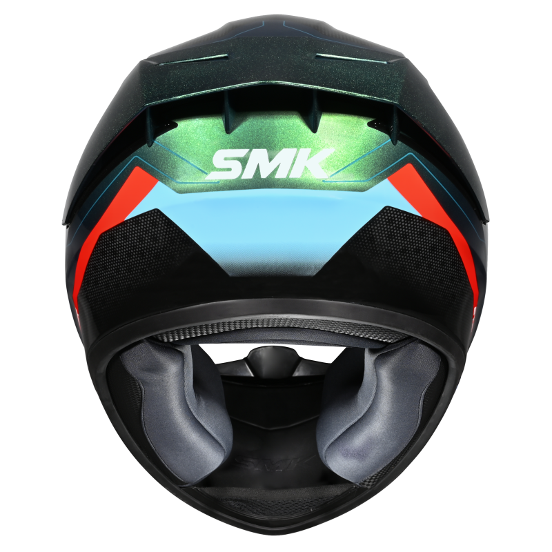 SMK Stellar Sport Flight Gloss Black/Blue/Orange GL257C Helmet