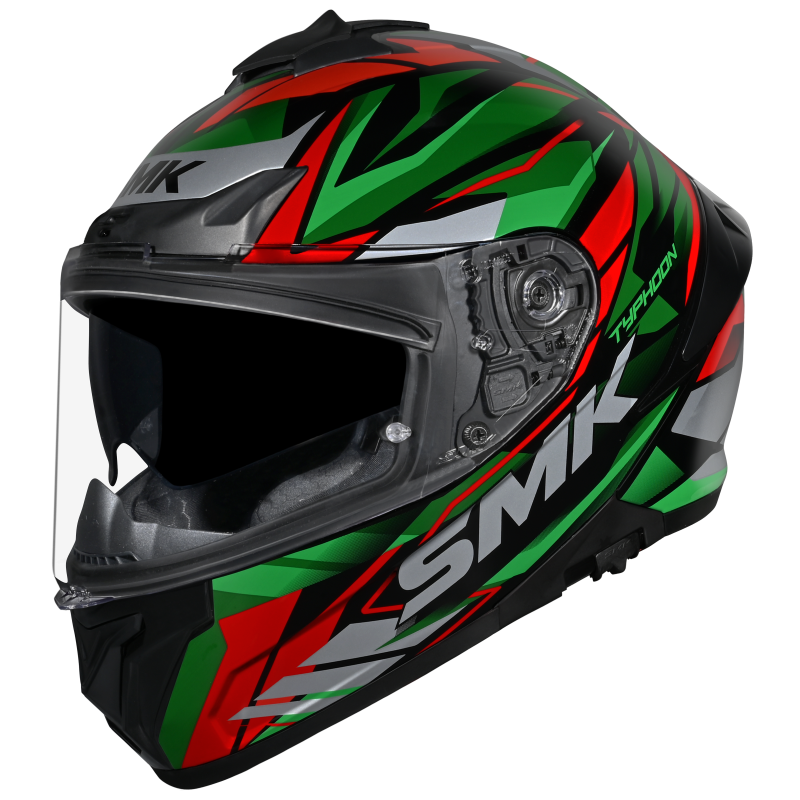 SMK Typhoon 06 Rival Matte Black/Green/Red MA283 Helmet