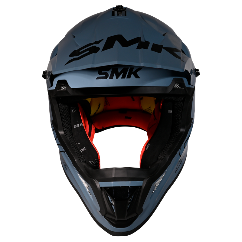 SMK Allterra Solid Gloss Sharkskin Blue GL201 Helmet