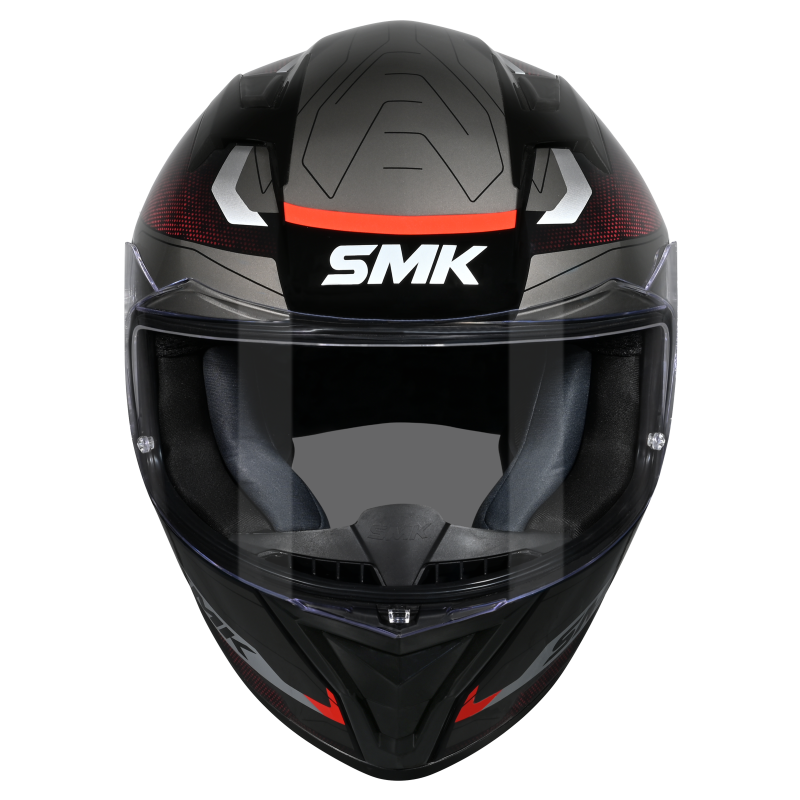 SMK Stellar Sport Flight Gloss Black/Red/Grey GL236 Helmet