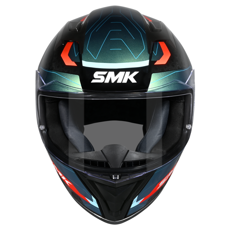 SMK Stellar Sport Flight Gloss Black/Blue/Orange GL257C Helmet