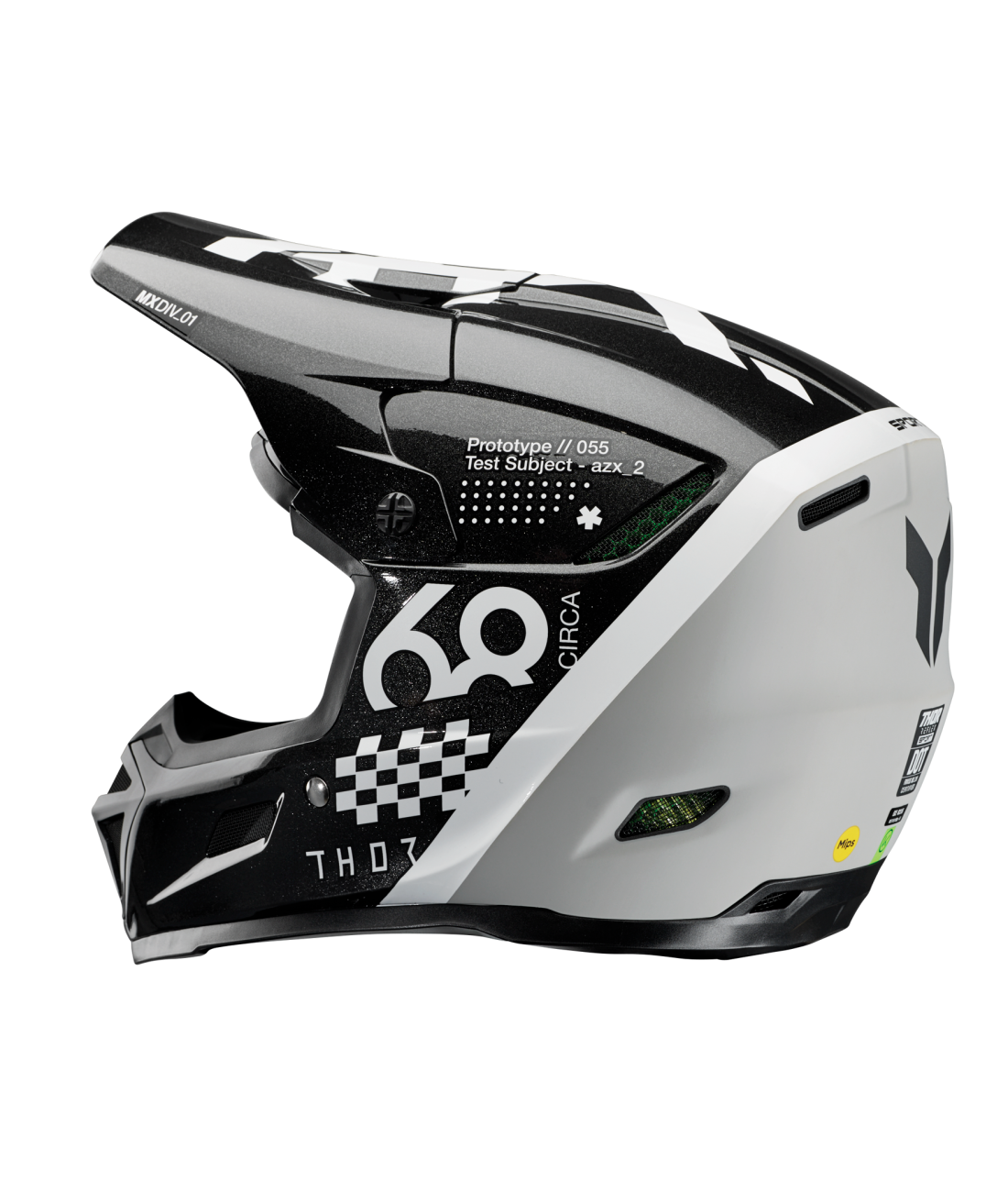 Thor 2026 Reflex Sport Riot Matte Black/White Helmet