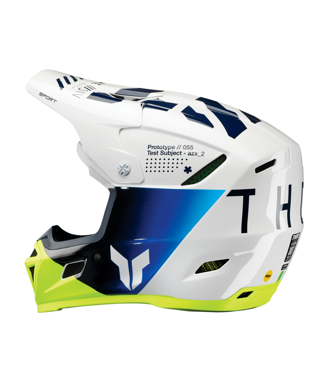 Thor 2026 Reflex Sport Strike Gloss Navy/Acid Helmet