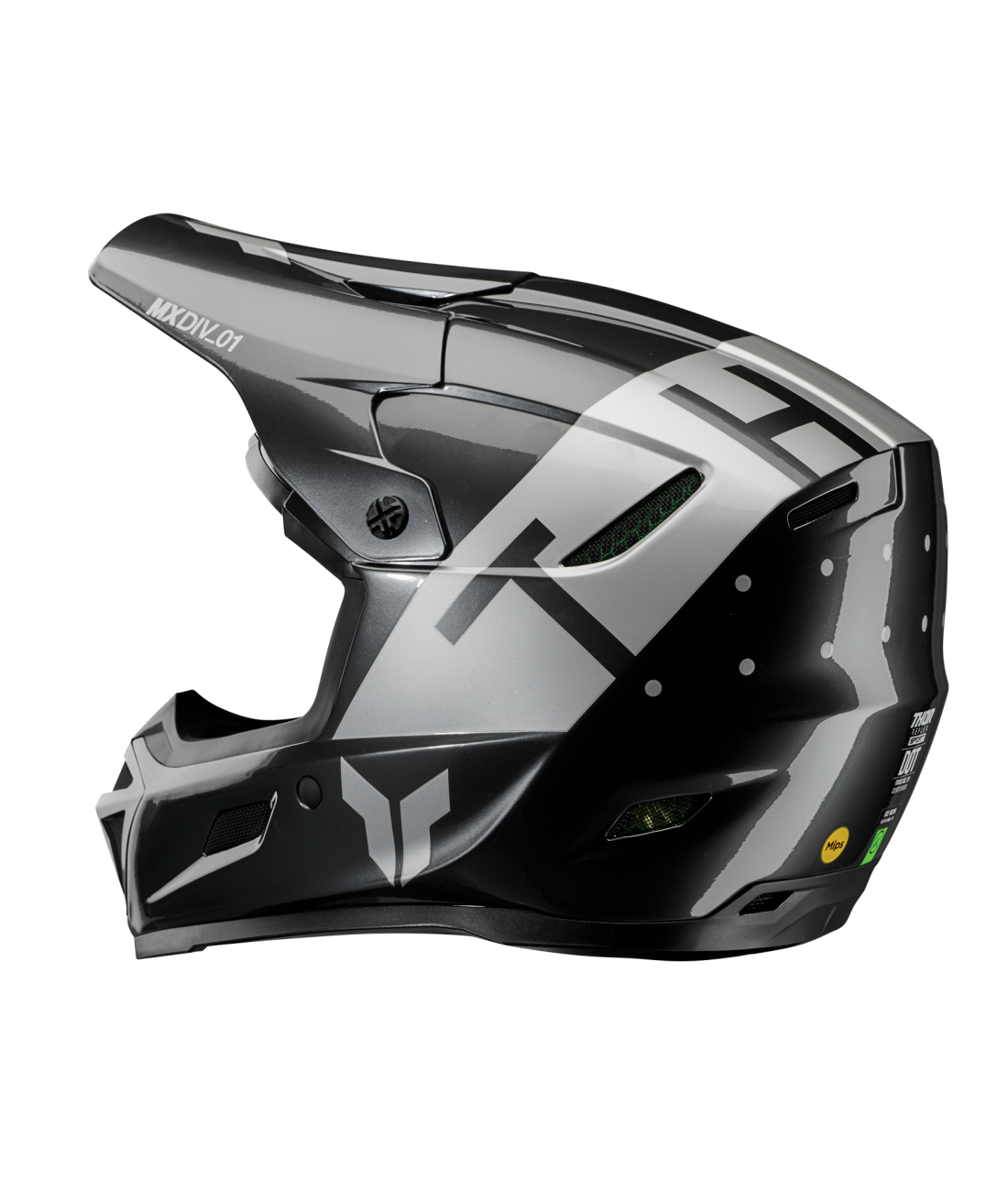 Thor 2026 Reflex Sport Rogue Gloss Charcoal/Silver Helmet