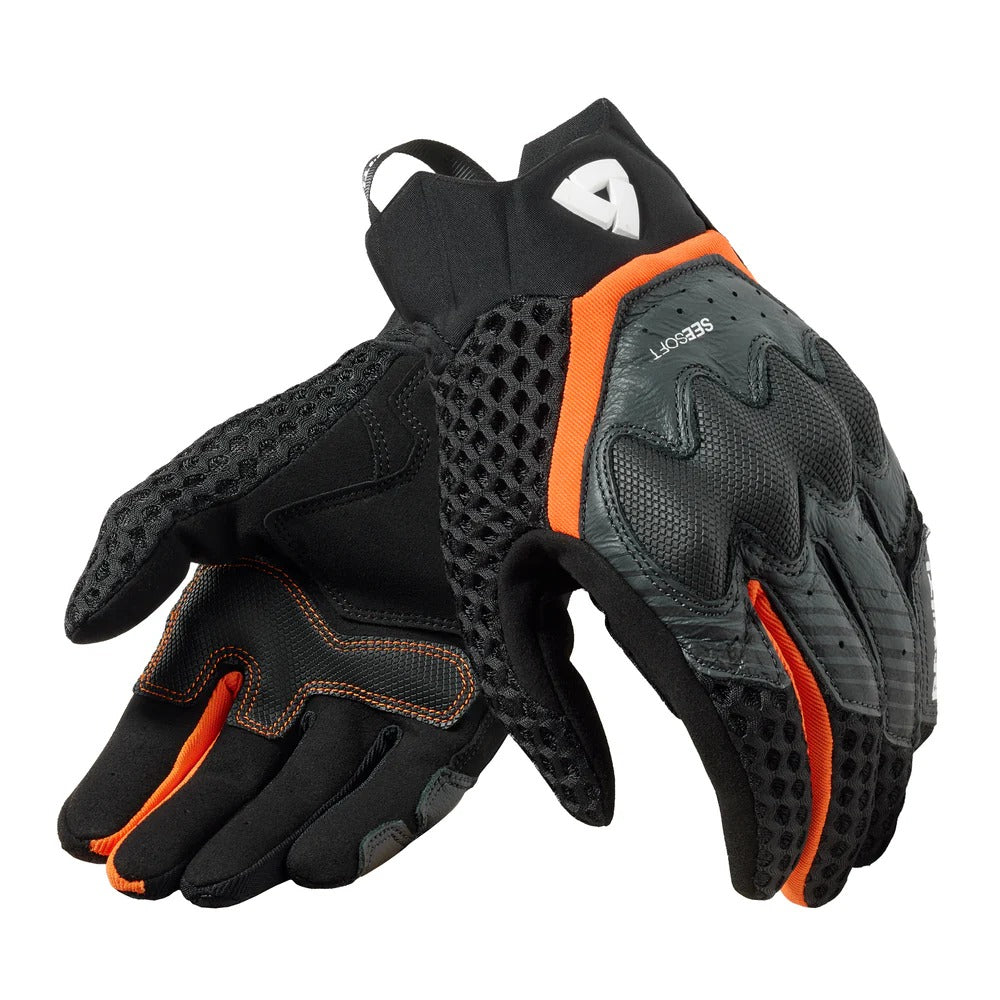 REV'IT! Veloz Black/Orange Gloves