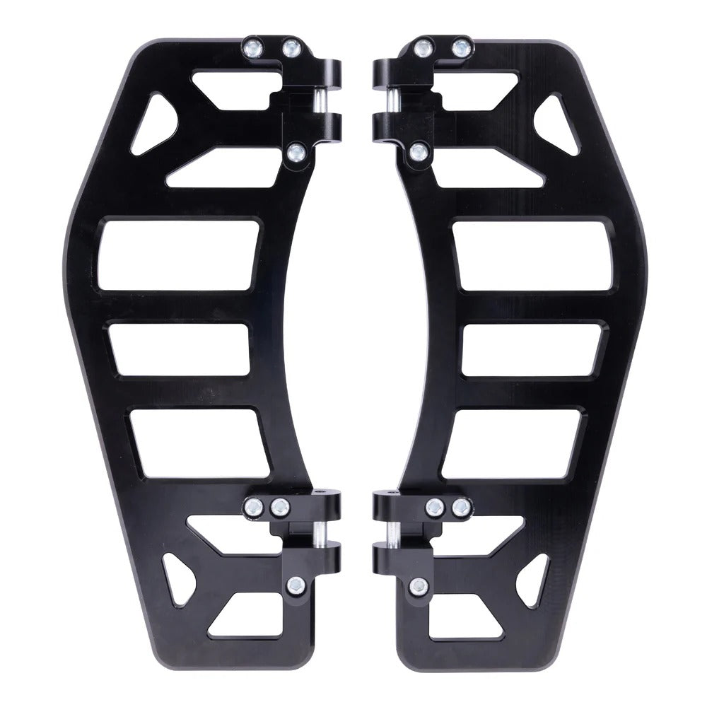 Thrashin Supply TS-TSC-2219-1 Aggressor Front Rider Floorboards Black for Harley-Davidson Touring 82-16/FL Softail 86-17/Dyna Switchback 12-16