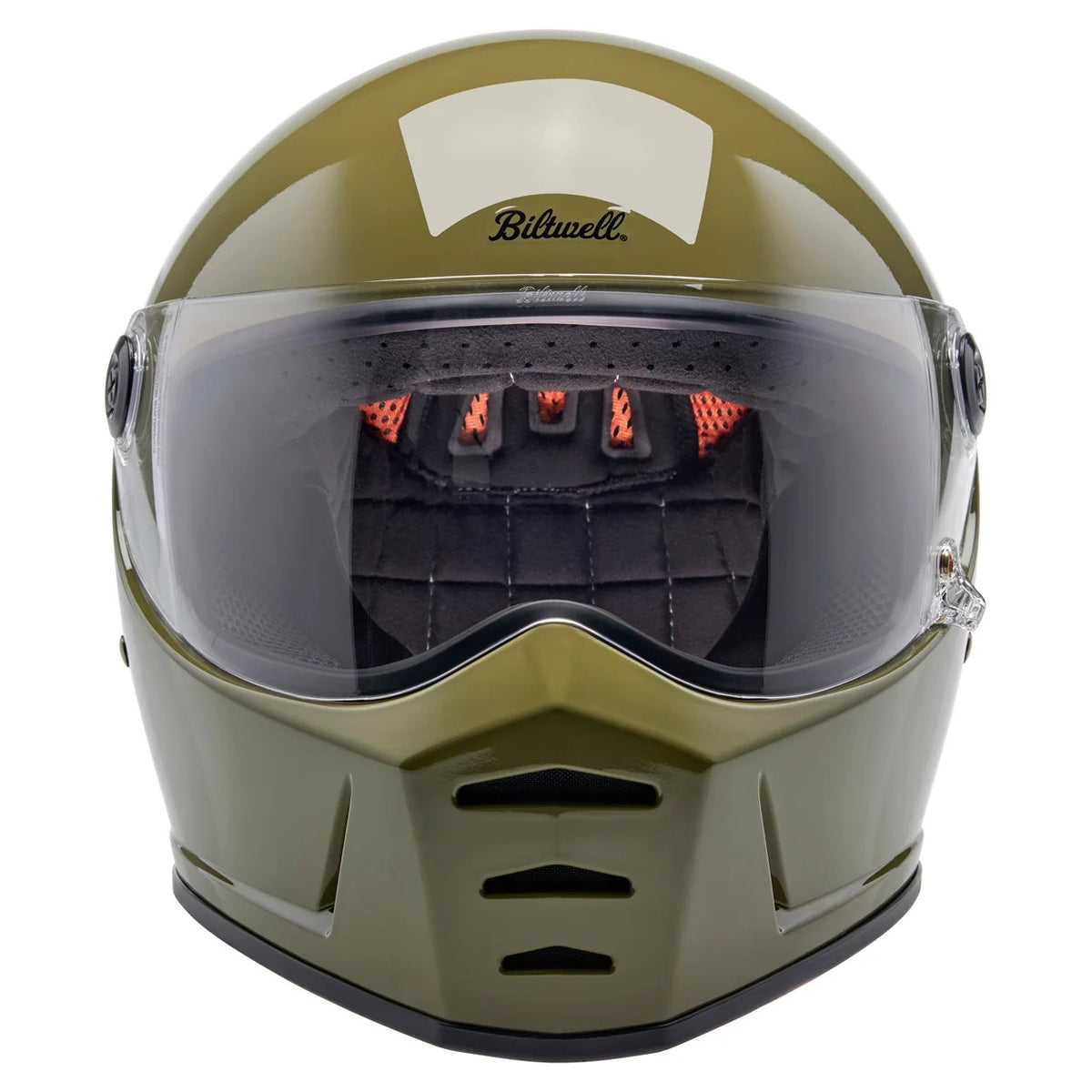 Biltwell Lane Splitter Gloss Olive Green Helmet