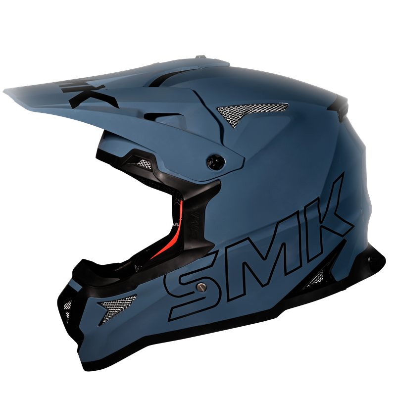 SMK Allterra Solid Gloss Sharkskin Blue GL201 Helmet