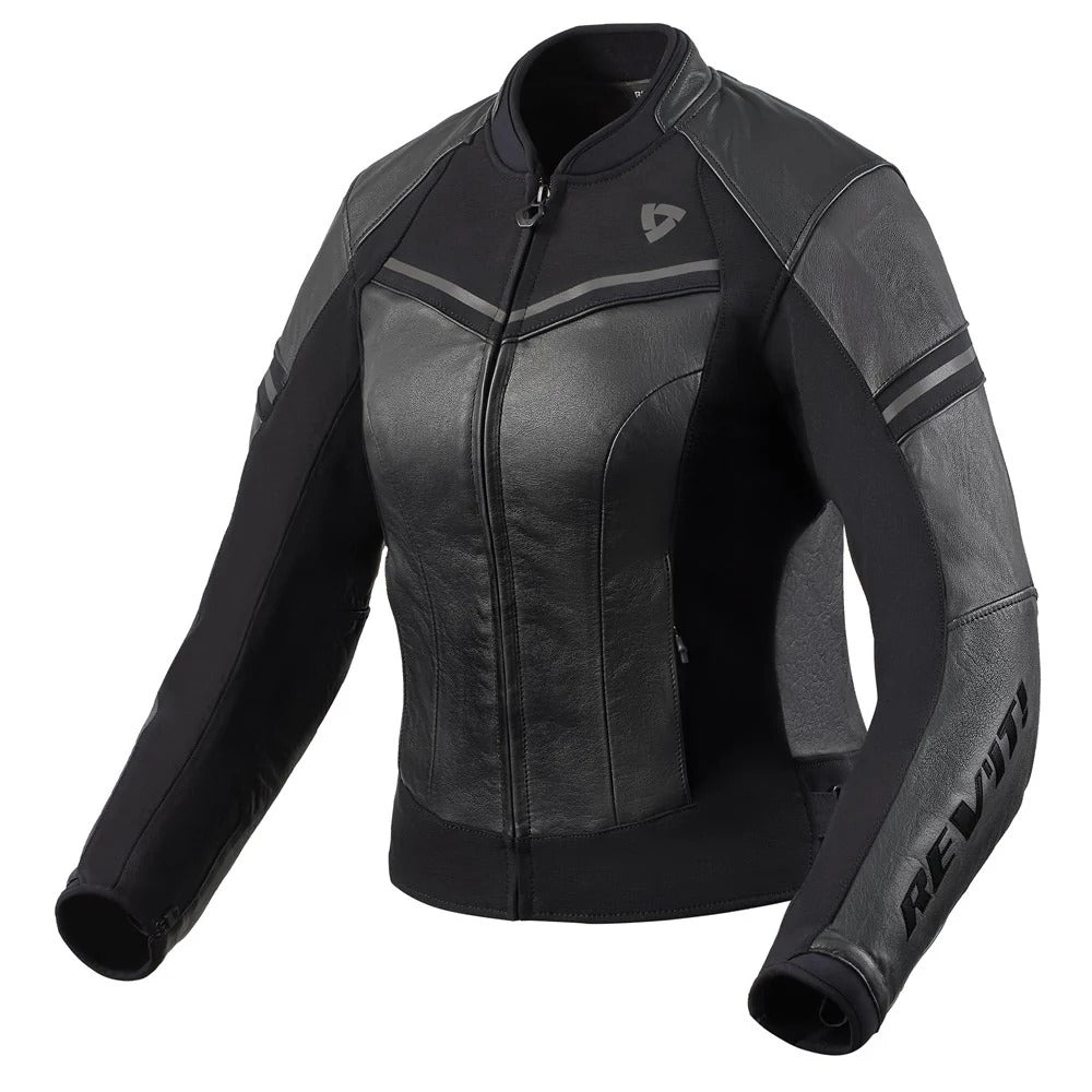 REV'IT! Median Black/Anthracite Womens Leather Jacket
