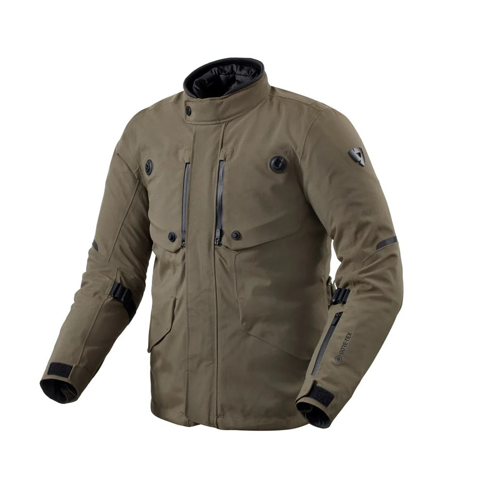 REV'IT! Trench 2 GTX Black/Olive Textile Jacket