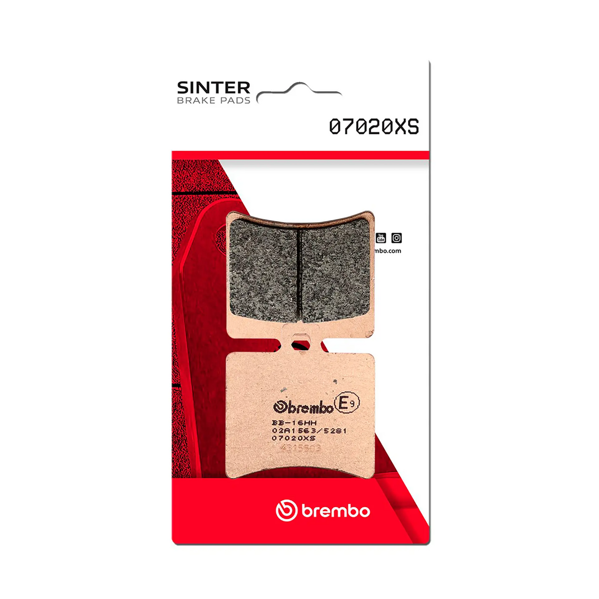 Brembo B-07020XS Scooter (XS) Sintered Rear Brake Pad (07020.XS)