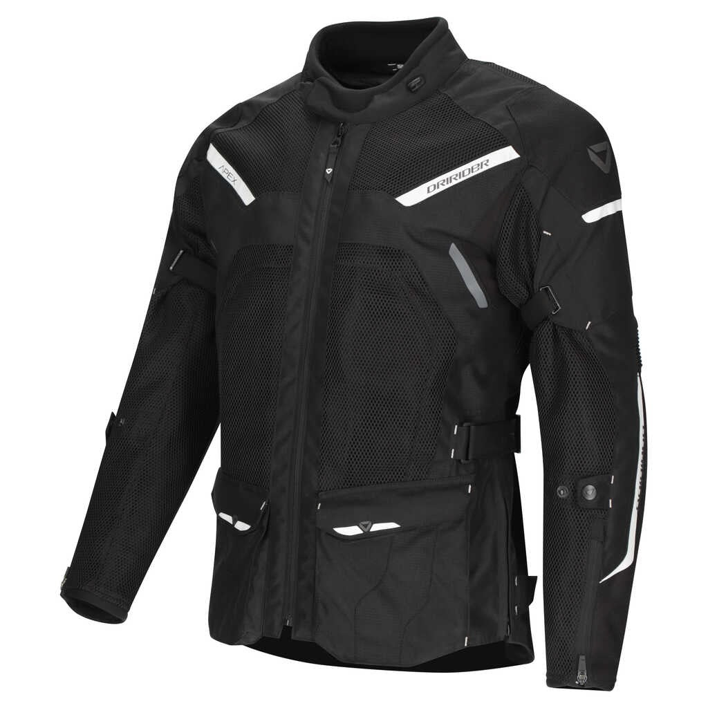 DriRider Apex 6 Airflow Black/White Textile Jacket