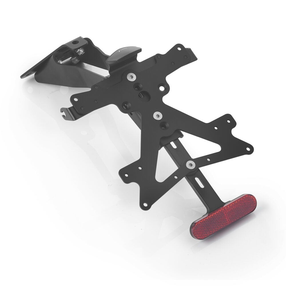 Rizoma Fox License Plate Support Kit Black for Aprilia RSV4 09-20/Tuono V4 R/V4 R APRC