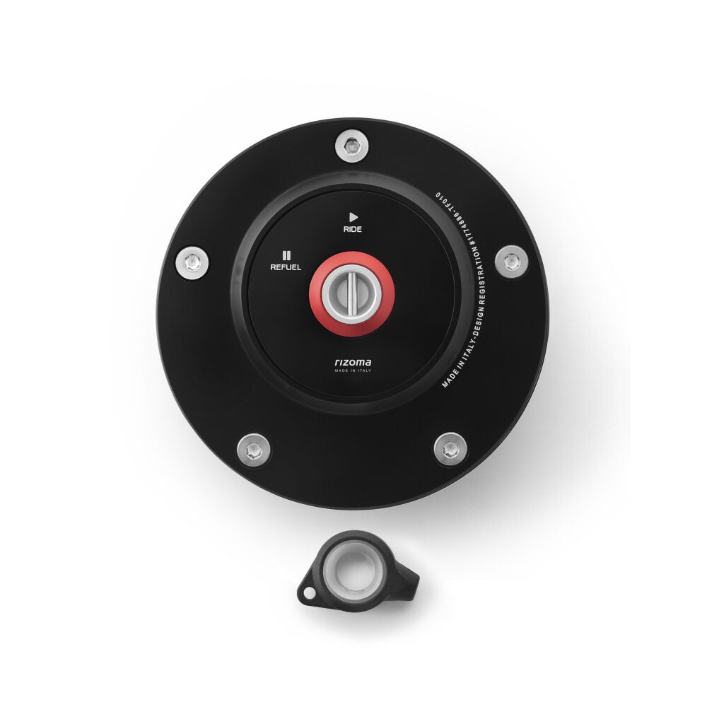 Rizoma Gas Cap Black for Honda CBR 600 F/Sport/RR/C-ABS/CBR 900 RR Fireblade/CB 1000 R/RR