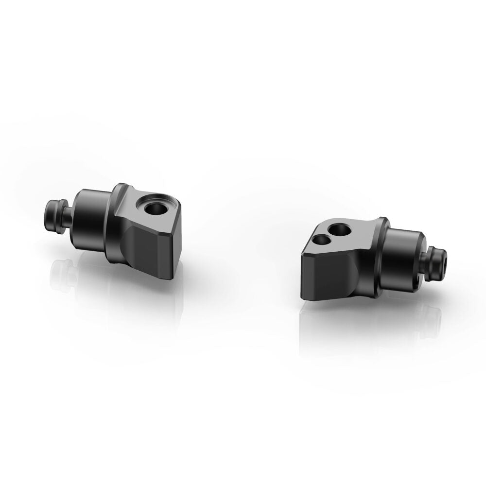 Rizoma Touring Passenger Peg Adaptors Black for BMW R 1200 GS Adventure 14-20/R 1200 GS/GS Rallye 13-20/S 1000 XR 15-20