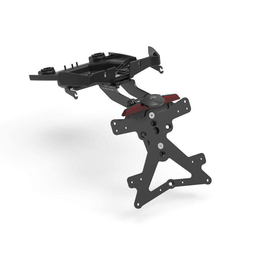 Rizoma Fox License Plate Support Kit Black for Ducati Monster 696/796/1000 S/1100/1100 S/1100 EVO