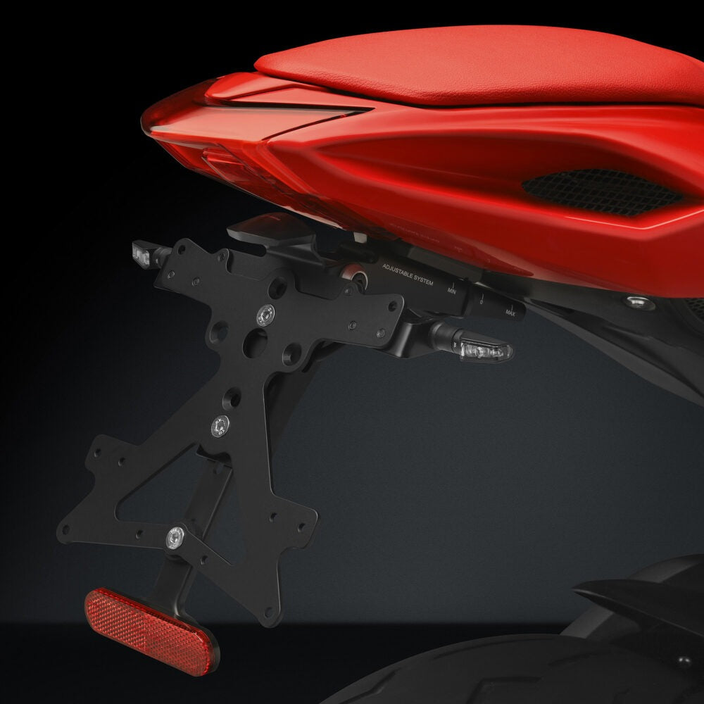 Rizoma Fox License Plate Support Kit Black for MV Agusta F3 675 12-20