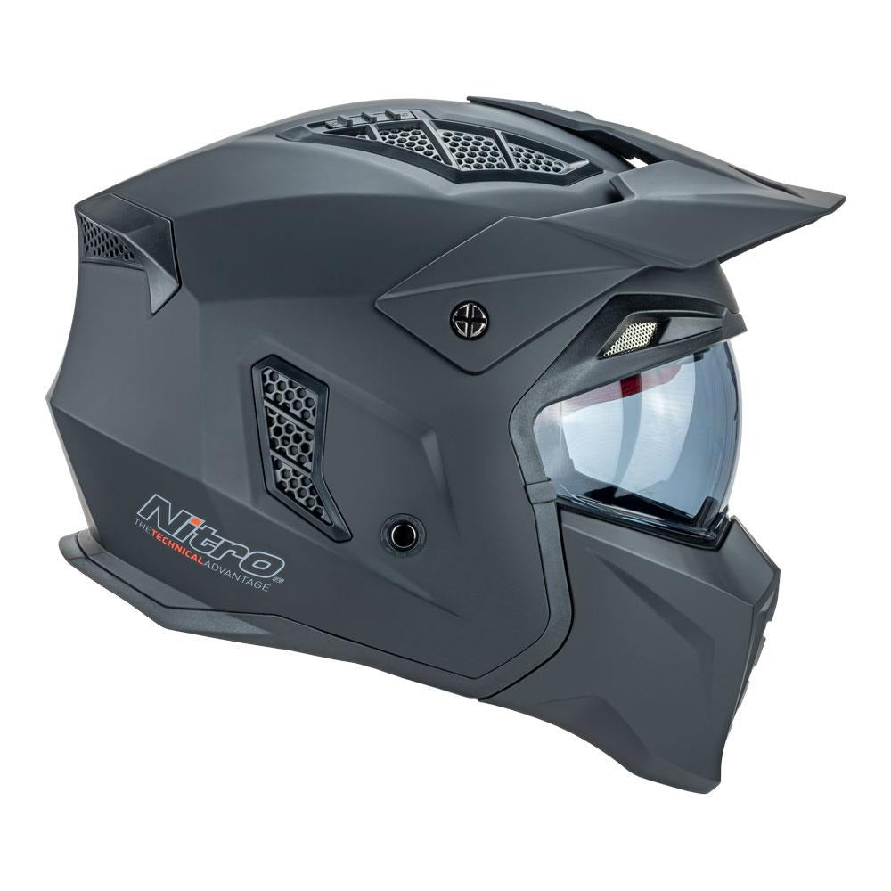 Nitro NZ302 Commando Matte Black Helmet