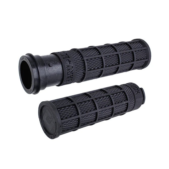 ODI Grips ODI-V21HTW-BB Replacement Rubbers for Hart-Luck Full Waffle Lock-On Handgrips Black for H-D 08-Up w/Throttle-By-Wire