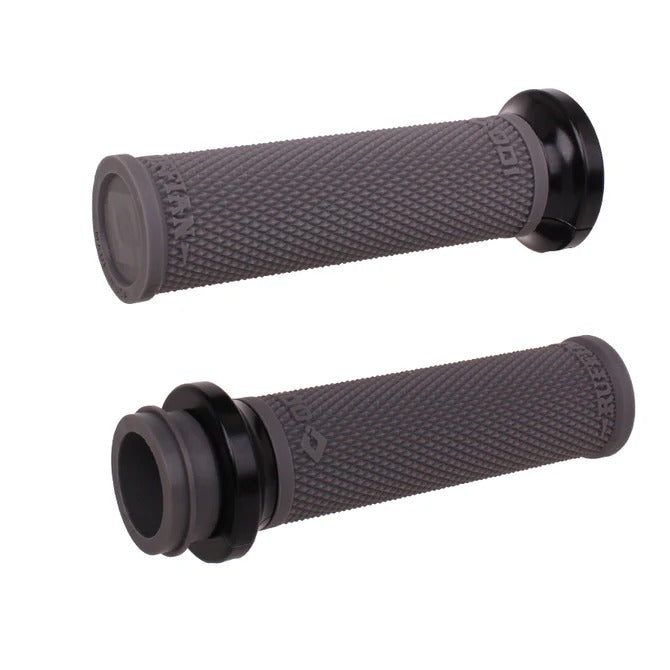 ODI Grips ODI-V30HTWH-B Ruffian Lock-On Handgrips Graphite/Black for Harley-Davidson Big Twin 08-24 w/Throttle-by-Wire