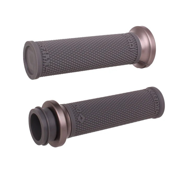 ODI Grips ODI-V30HTWH-H Ruffian Lock-On Handgrips Graphite/Gun Metal for Harley-Davidson Big Twin 08-24 w/Throttle-by-Wire