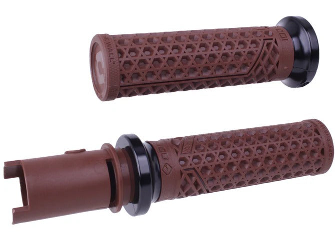 ODI Grips ODI-V31VHTCN-B Vans Signature Lock-On Handgrips Brown/Black for Harley-Davidson CVO Touring 23-Up/Street Glide/Road Glide 24-Up/Touring/Softail 25-Up