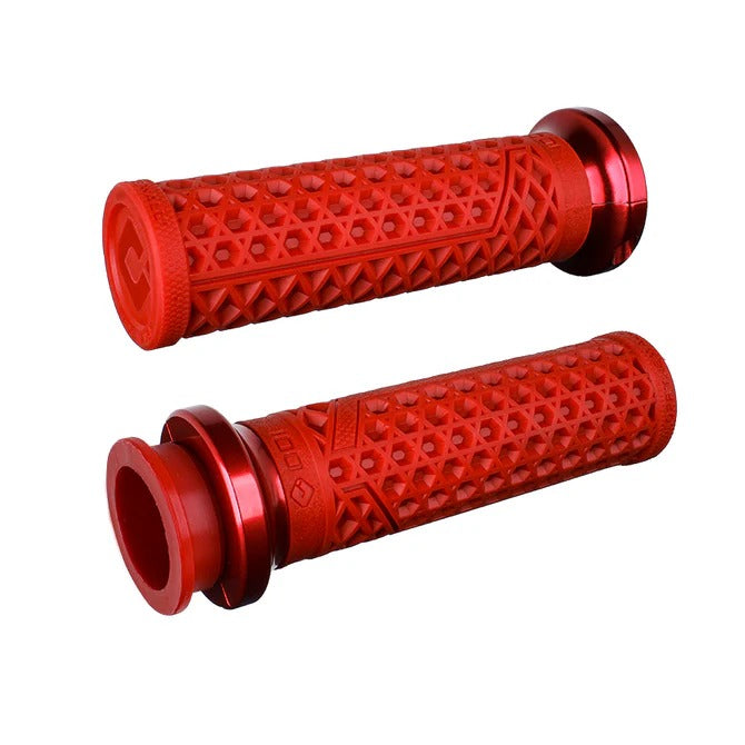 ODI Grips ODI-V31VITWDR-R Vans Signature Lock-On Handgrips Red/Red for Indian Touring 18-Up