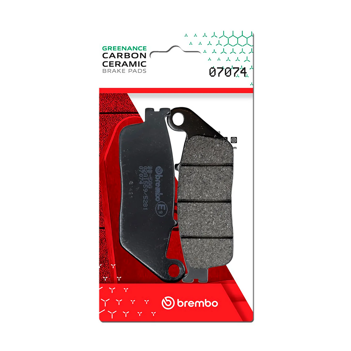Brembo B-07074 Scooter (CC) Carbon Ceramic Rear Brake Pad (07074)