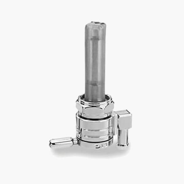 Golan Products Inc GP-76-312D High-Flow Petcock w/22mm Thread & 5/16" Downward Facing Fuel Outlet Chrome for Harley-Davidson Softail 84-06/Dyna 91-06/FXR 82-94/Touring 88-06/Sportster 75-06/4 Speed Big Twin 75-86