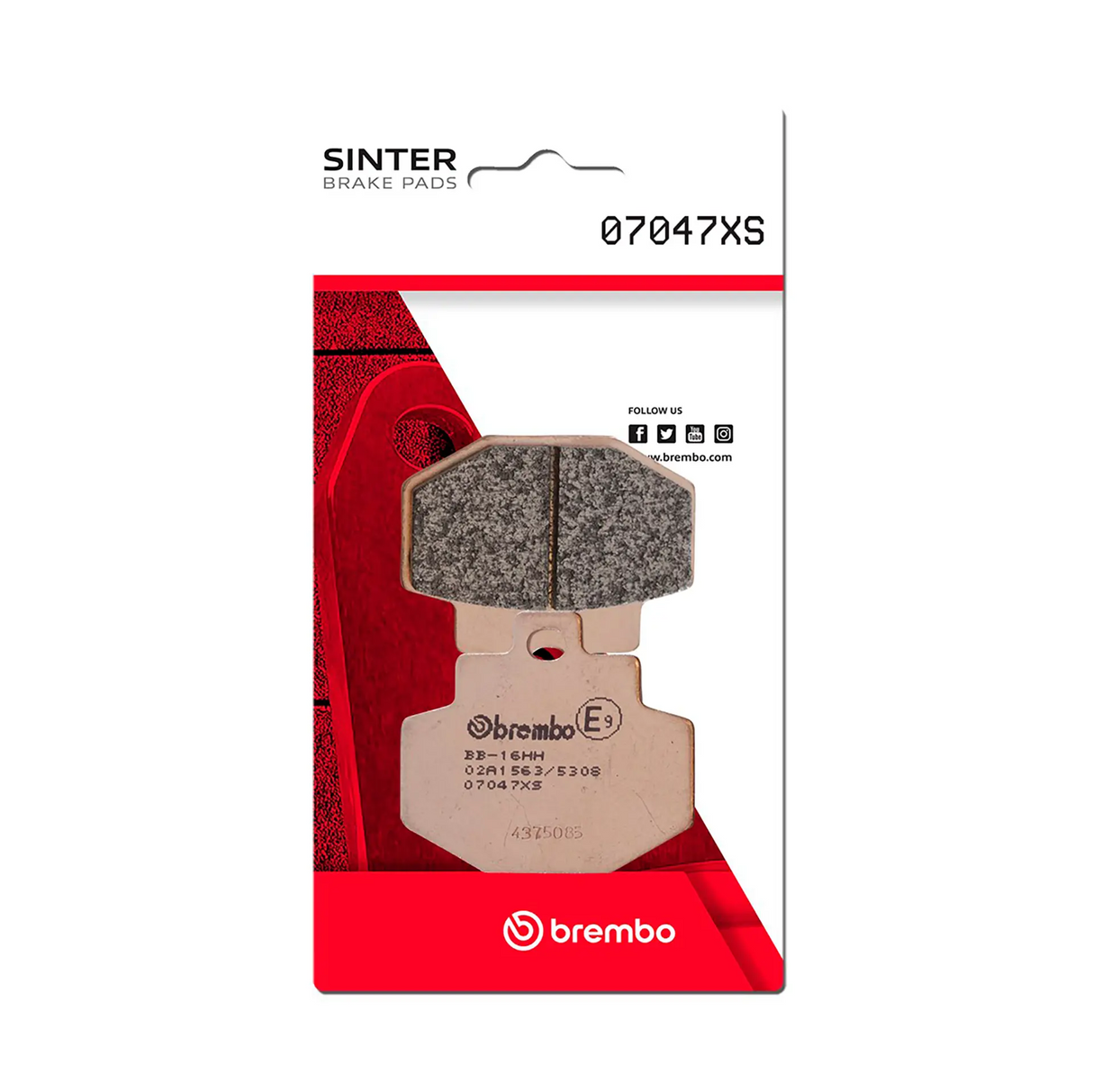 Brembo B-07047XS Scooter (XS) Sintered Rear Brake Pad (07047.XS)
