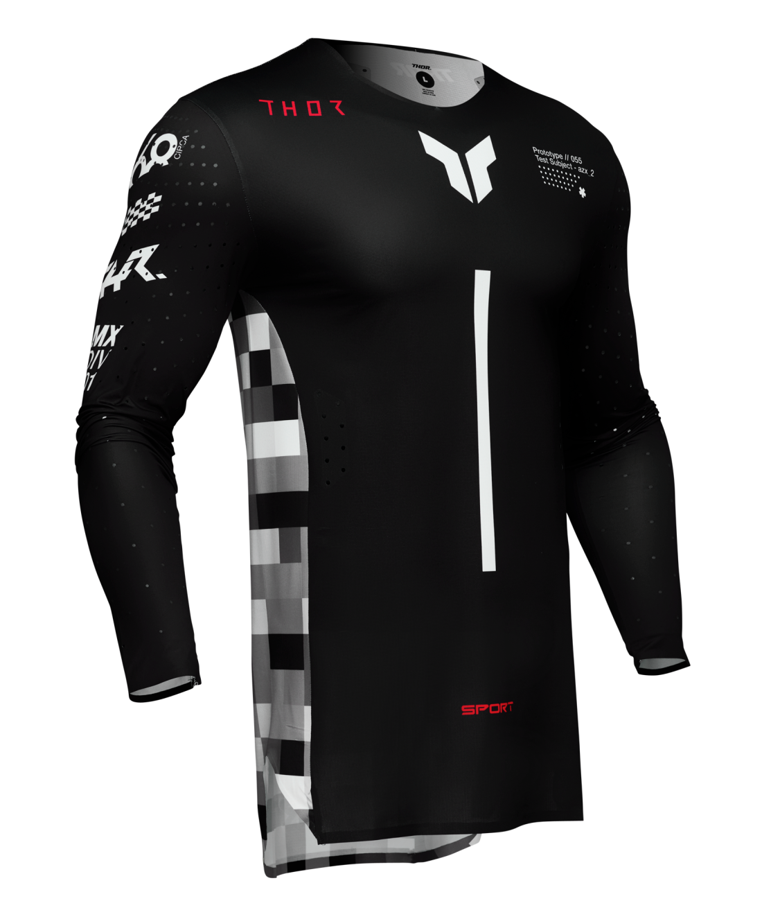 Thor 2025 Sportmode Riot Black/Red Jersey