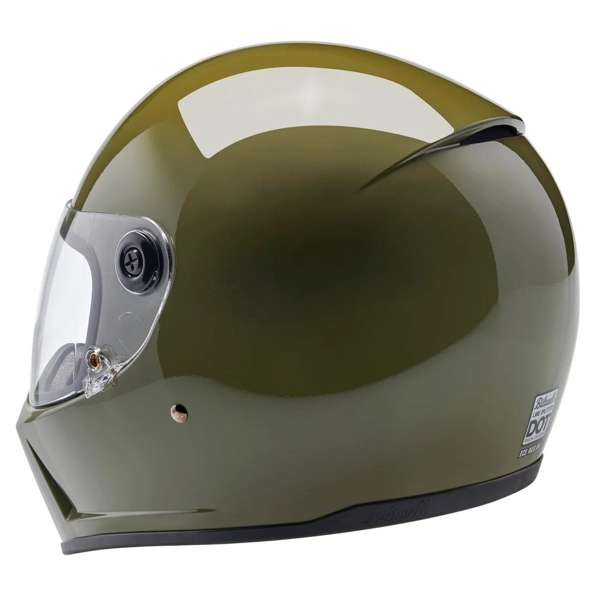 Biltwell Lane Splitter Gloss Olive Green Helmet