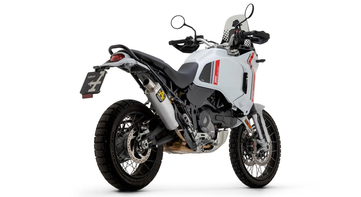 Arrow 72638AO Indy Race Aluminium Slip-On Muffler w/Steel End Cap for Ducati Desert X 950 22-25