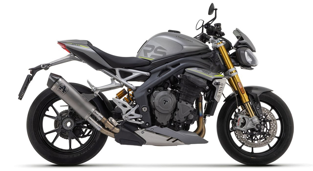 Arrow 71955PK Race-Tech Titanium Slip-On Muffler w/Carbon End Cap for Triumph Speed Triple 1200 RS/Speed Triple 1200 RR 21-24
