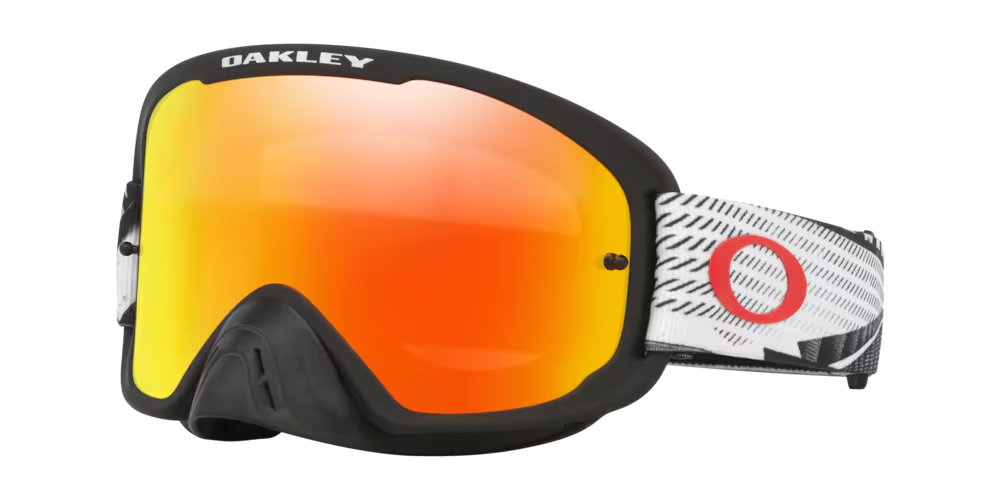 Oakley O-Frame 2.0 PRO MX Goggles w/Black Forge Strap & Fire Iridium Lenses