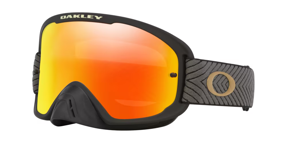 Oakley O-Frame 2.0 PRO MX Goggles w/Team Black Strap & Fire Iridium Lenses