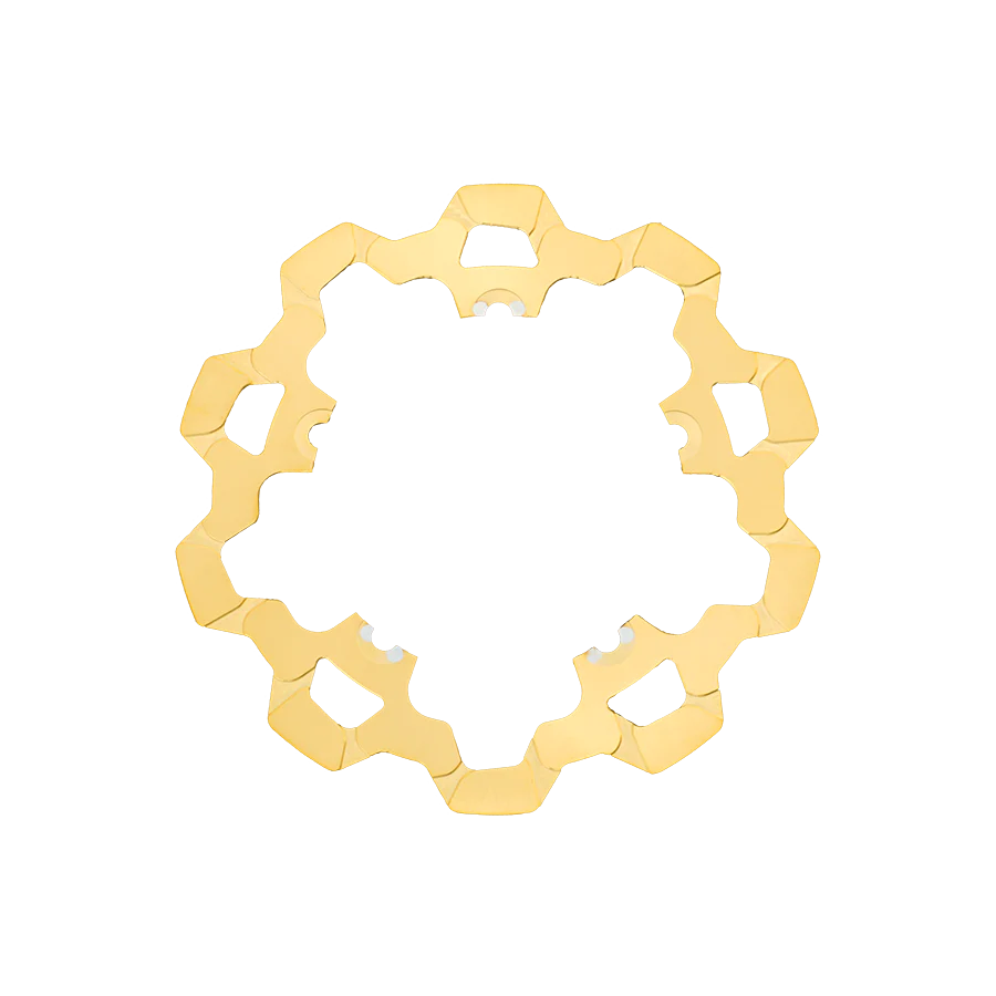 Lyndall Racing Brakes LRB-3-222 Switchblade 11.8" Bow-Tie Cut Front Disc Rotor Gold for V-Rod/Dyna 06-17 Models w/OEM Cast Wheel