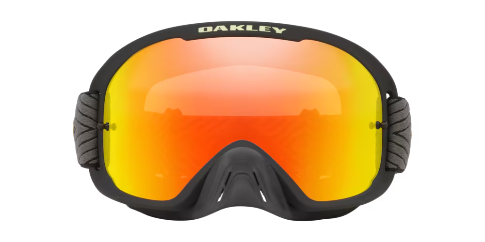 Oakley O-Frame 2.0 PRO MX Goggles w/Team Black Strap & Fire Iridium Lenses