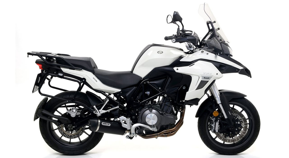 Arrow 71878AKN Race-Tech Aluminium Dark Slip-On Muffler w/Carbon End Cap for Benelli TRK502 17-20